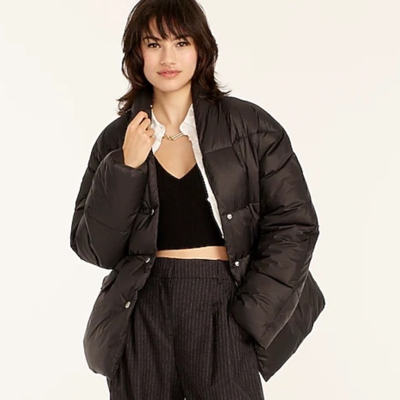 J crew alps puffer jacket black primaloft - Picture 1 of 6